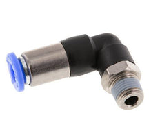 Raccord à Enfoncer 6mm & R1/8'' Mâle Coude Autobloquant en Laiton/PBT 0-10bar (0-145psi) [2 pièces].