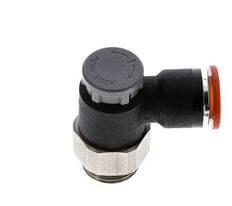 Vanne de régulation de débit Coude d'entrée 10 mm - G3/8'' Laiton/ Contre-écrou PA 66