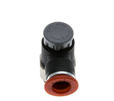 Vanne de régulation de débit Coude d'entrée 10 mm - G3/8'' Laiton/ Contre-écrou PA 66