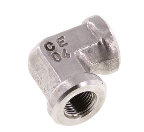Raccord coudé 90deg G1/8'' Femelle Haute Pression Acier Inoxydable 350bar (4917.5psi) Hydraulique