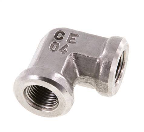 Raccord coudé 90deg G1/8'' Femelle Haute Pression Acier Inoxydable 350bar (4917.5psi) Hydraulique
