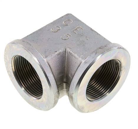 90deg Angled Fitting G1 1/2'' Female High Pressure Steel 160bar (2248.0psi) Hydraulic