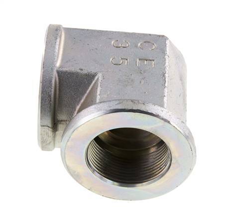 90deg Angled Fitting G1 1/2'' Female High Pressure Steel 160bar (2248.0psi) Hydraulic