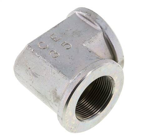 Raccord coudé 90deg G1 1/2'' Femelle Haute Pression Acier 160bar (2248.0psi) Hydraulique