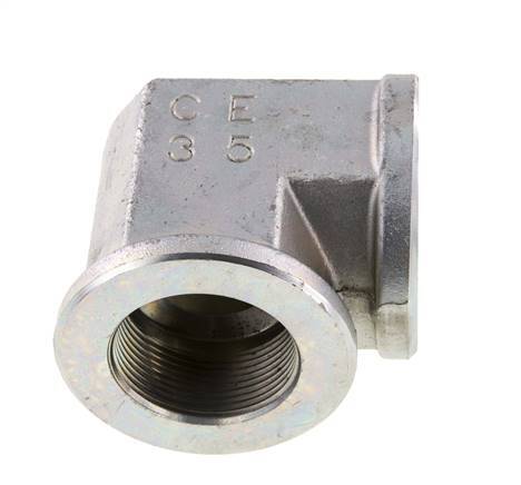 Raccord coudé 90deg G1 1/2'' Femelle Haute Pression Acier 160bar (2248.0psi) Hydraulique