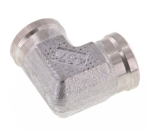 Raccord coudé 90deg G3/8'' Femelle Haute Pression Acier Inoxydable 250bar (3512.5psi) Hydraulique