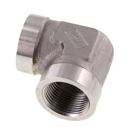 Raccord coudé 90deg G1'' femelle Acier inoxydable haute pression 160bar (2248.0psi) Hydraulique