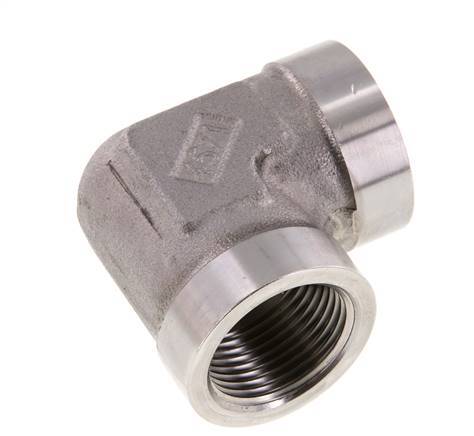Raccord coudé 90deg G1'' femelle Acier inoxydable haute pression 160bar (2248.0psi) Hydraulique