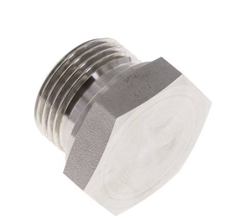 Bouchon G1'' en acier inoxydable avec cône externe hexagonal de 60° 150bar (2107.5psi) Hydraulique