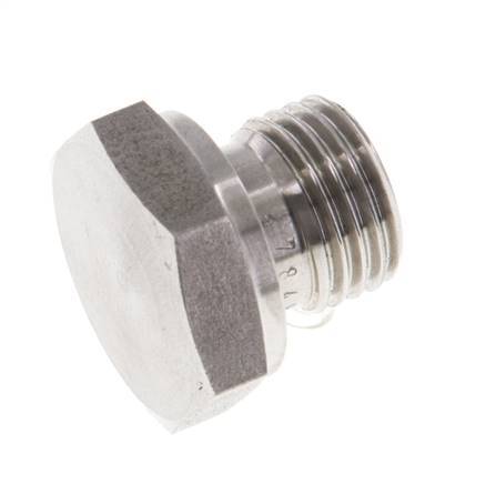 Bouchon G1/4'' en acier inoxydable avec cône externe hexagonal de 60° 575bar (8078.75psi) Hydraulique