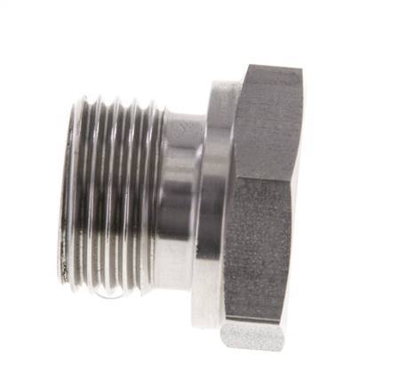 Plug G1/2'' Stainless steel with External Hex 60° cone 300bar (4215.0psi) Hydraulic