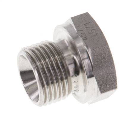 Plug G3/8'' Stainless steel with External Hex 60° cone 425bar (5971.25psi) Hydraulic