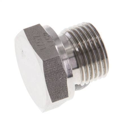 Bouchon G3/8'' en acier inoxydable avec cône externe hexagonal de 60° 425bar (5971.25psi) Hydraulique