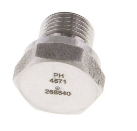 Bouchon G1/8'' en acier inoxydable avec cône externe hexagonal de 60° 575bar (8078.75psi) Hydraulique