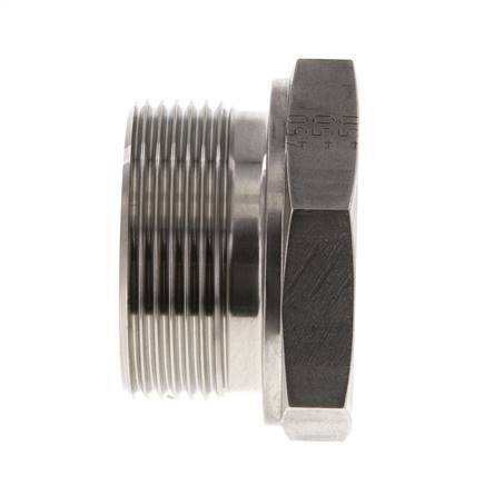 Bouchon G1 1/2'' Acier inoxydable avec cône externe hexagonal 60° 125bar (1756.25psi) Hydraulique