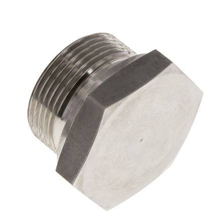 Bouchon G1 1/4'' Acier inoxydable avec cône externe hexagonal 60° 150bar (2107.5psi) Hydraulique