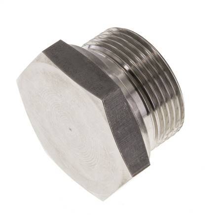 Bouchon G1 1/4'' Acier inoxydable avec cône externe hexagonal 60° 150bar (2107.5psi) Hydraulique