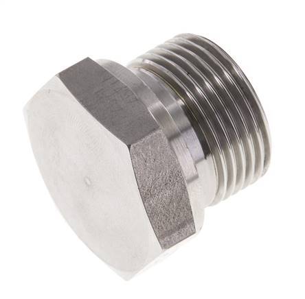 Bouchon G3/4'' en acier inoxydable avec cône externe hexagonal de 60° 175bar (2458.75psi) Hydraulique