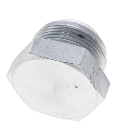 JIC Plug UN 1-5/8''-12 Steel 140bar (1967.0psi)