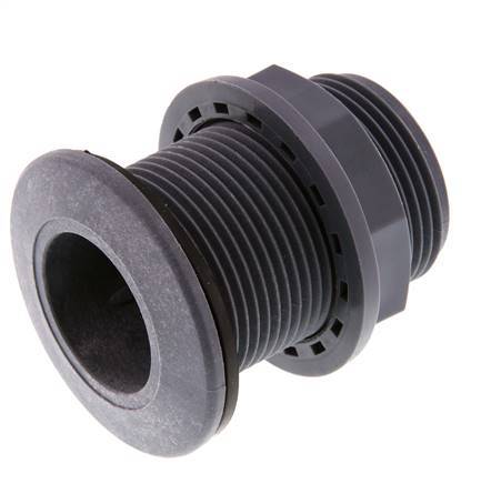 Raccord à vis pour robinets de vidange G1 1/4'' DN13 Bulkhead Polypropylène (pp) EPDM 10bar (140.5psi) FDA