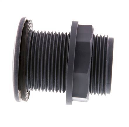Raccord à vis pour robinets de vidange G1 1/4'' DN13 Bulkhead Polypropylène (pp) EPDM 10bar (140.5psi) FDA