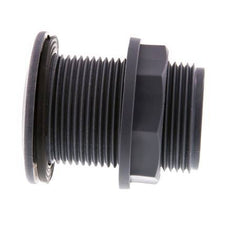 Raccord à vis pour robinets de vidange G1 1/4'' DN13 Bulkhead Polypropylène (pp) EPDM 10bar (140.5psi) FDA