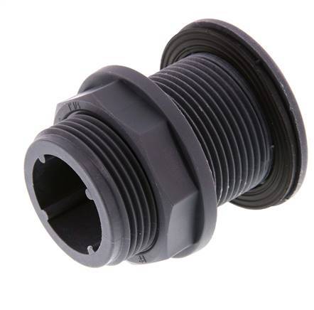 Raccord à vis pour robinets de vidange G1 1/4'' DN13 Bulkhead Polypropylène (pp) EPDM 10bar (140.5psi) FDA