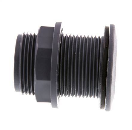 Raccord à vis pour robinets de vidange G1 1/4'' DN13 Bulkhead Polypropylène (pp) EPDM 10bar (140.5psi) FDA