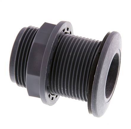 Raccord à vis pour robinets de vidange G1 1/4'' DN13 Bulkhead Polypropylène (pp) EPDM 10bar (140.5psi) FDA