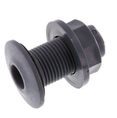 Screw Connection for Drain Cocks G1/2'' DN18 Bulkhead Polypropylene (pp) EPDM 10bar (140.5psi) FDA