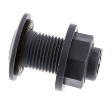 Raccord à vis pour robinets de vidange G1/2'' DN18 Bulkhead Polypropylène (pp) EPDM 10bar (140.5psi) FDA