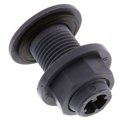 Raccord à vis pour robinets de vidange G1/2'' DN18 Bulkhead Polypropylène (pp) EPDM 10bar (140.5psi) FDA