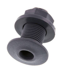 Raccord à vis pour robinets de vidange G1/2'' DN18 Bulkhead Polypropylène (pp) EPDM 10bar (140.5psi) FDA