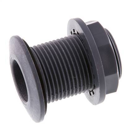 Raccord à vis pour robinets de vidange G1'' DN24 Bulkhead Polypropylène (pp) EPDM 10bar (140.5psi) FDA