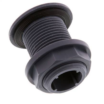 Raccord à vis pour robinets de vidange G1'' DN24 Bulkhead Polypropylène (pp) EPDM 10bar (140.5psi) FDA