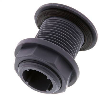 Raccord à vis pour robinets de vidange G1'' DN24 Bulkhead Polypropylène (pp) EPDM 10bar (140.5psi) FDA