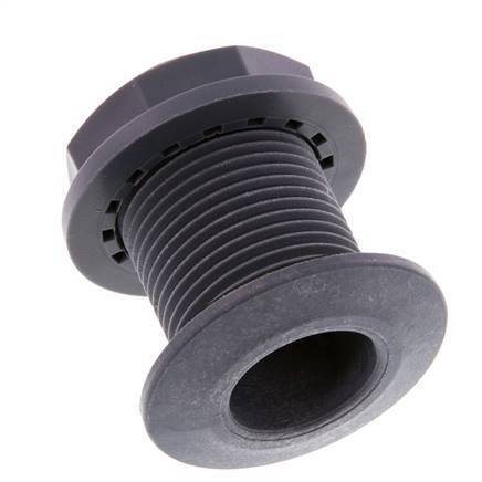 Raccord à vis pour robinets de vidange G1'' DN24 Bulkhead Polypropylène (pp) EPDM 10bar (140.5psi) FDA