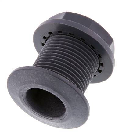 Raccord à vis pour robinets de vidange G1'' DN24 Bulkhead Polypropylène (pp) EPDM 10bar (140.5psi) FDA