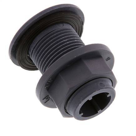 Raccord à vis pour robinets de vidange G3/4'' DN29.5 Bulkhead Polypropylène (pp) EPDM 10bar (140.5psi) FDA