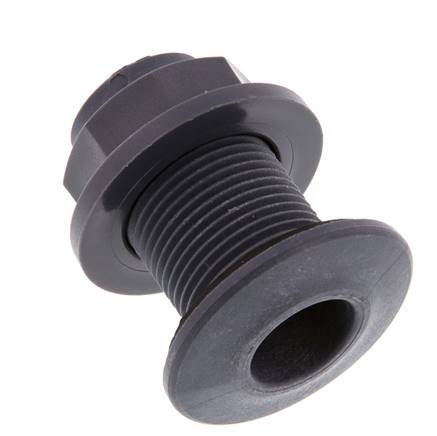 Raccord à vis pour robinets de vidange G3/4'' DN29.5 Bulkhead Polypropylène (pp) EPDM 10bar (140.5psi) FDA