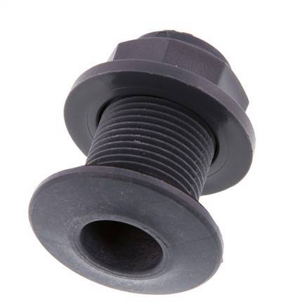 Raccord à vis pour robinets de vidange G3/4'' DN29.5 Bulkhead Polypropylène (pp) EPDM 10bar (140.5psi) FDA
