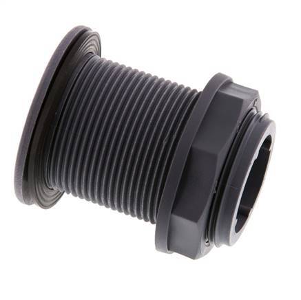 Raccord à vis pour robinets de vidange G1 1/2'' DN34.5 Bulkhead Polypropylène (pp) EPDM 10bar (140.5psi) FDA