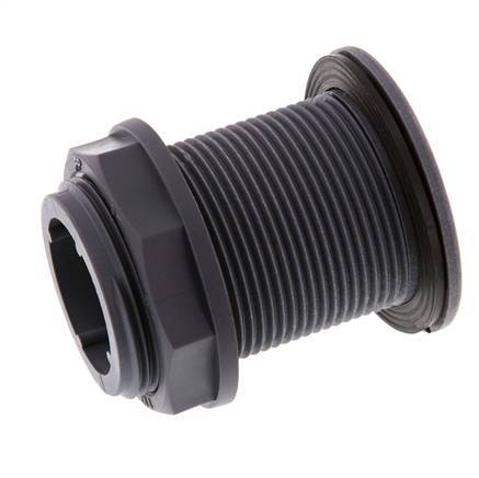 Raccord à vis pour robinets de vidange G1 1/2'' DN34.5 Bulkhead Polypropylène (pp) EPDM 10bar (140.5psi) FDA