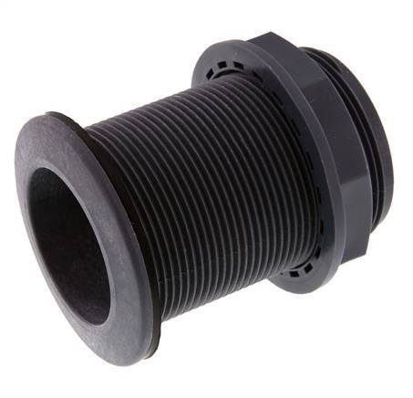 Raccord à vis pour robinets de vidange G2'' DN45.5 Bulkhead Polypropylène (pp) EPDM 10bar (140.5psi) FDA
