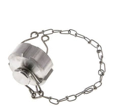 Ecrou borgne Rd34 X 1/8'' DN 15 Acier inoxydable 1.4404 NBR DIN 11851 FDA 21 avec chaîne