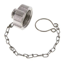 Ecrou borgne Rd34 X 1/8'' DN 15 Acier inoxydable 1.4404 NBR DIN 11851 FDA 21 avec chaîne