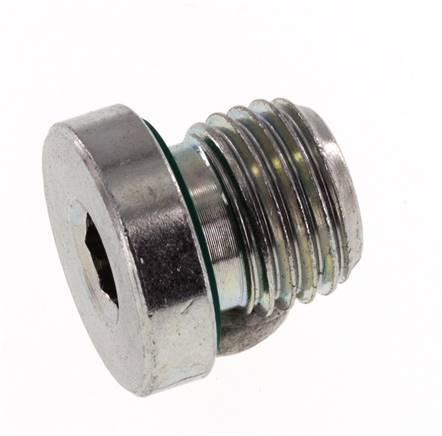 Plug M14 X 1.5 Steel FKM with Internal Hex 400bar (5620.0psi) [2 Pieces]