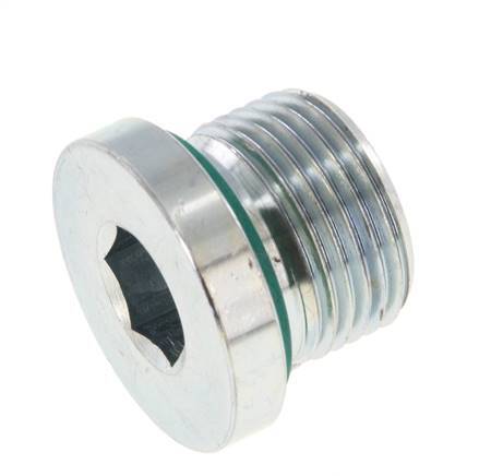 Plug M20 X 1.5 Steel FKM with Internal Hex 400bar (5620.0psi) [2 Pieces]