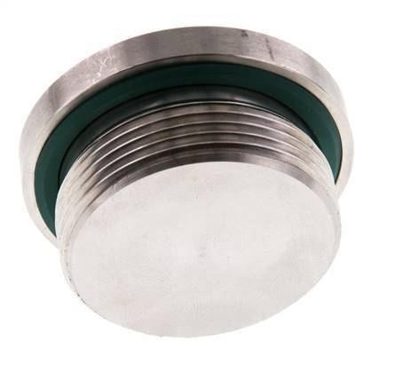 Bouchon M42 X 2 Acier inoxydable FKM avec hexagone interne 250bar (3512.5psi)