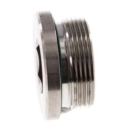Bouchon M42 X 2 Acier inoxydable FKM avec hexagone interne 250bar (3512.5psi)